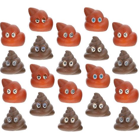 Lot de 60 faux caca réalistes en plastique, jouets à lancer pour farces et attrapes. (1/5)