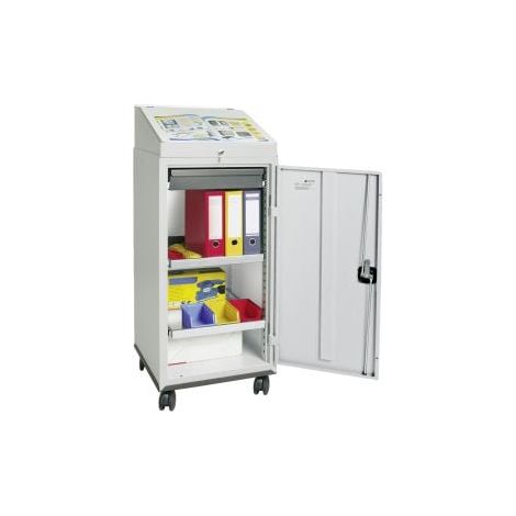 Stumpf armadio serie 3000 mobile grigio chiaro + 1 leggio + 1 cassetto + 2 ripiani estraibili + base con ruote - 3091107