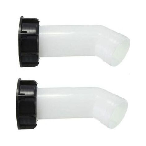 Raccord S60X6 pour cuve 1000L – Prolongateur cannelé Ø40mm – Fixation rapide sur vanne – Lot de 2 pièces en PP/PE (1/5)