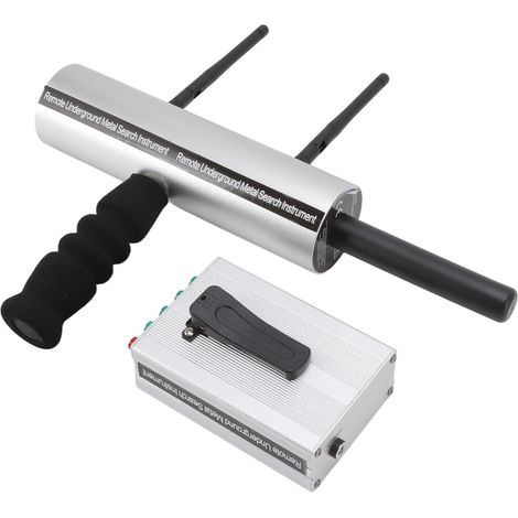 Metalldetektor aus silbernem Aluminium, 20 m Suchtiefe, 1000 m Reichweite, 2 Antennen, wiederaufladbarer Detektor für Gold und Silber, EU-Stecker 100–240 V (1/5)