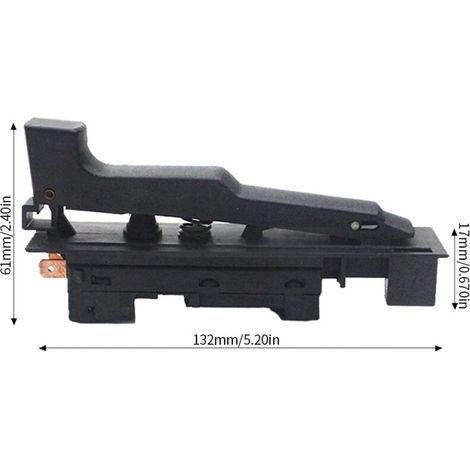 Interrupteur de meuleuse d'angle électrique compatible avec les meuleuses d'angle GWS20-180, GGWS20-230, TWS2000, GWS26-230B et GWS2200-180H pièce de rechange neuve. (1/3)