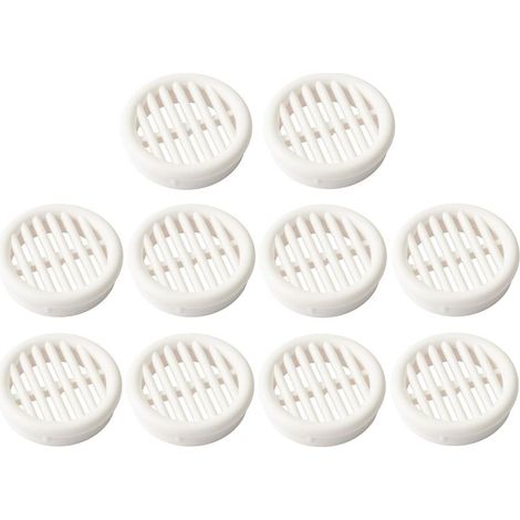 Grille de ventilation, version disque rond, pour cuisines, salles de bains, pour ouvertures de 75 mm de diamètre, noire (1/4)