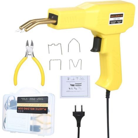 Plastic Welding Repair Kit, Hot Stapler for Plastic Repair with 400 Staples, Plastic Stapler for Bumper and Body Repair, Plastic Welding Gun (1/5)