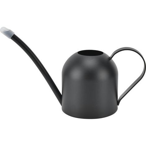Schwarze Edelstahl-Gießkanne (500 ml) mit langer Öffnung, für Blumentöpfe und verschiedene Topfpflanzen und Blumen. (1/5)