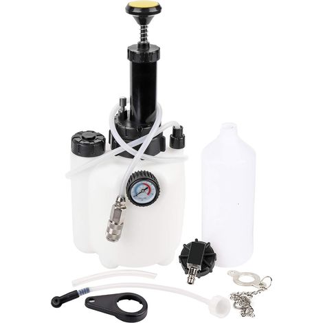 Kit d’outils de purge du liquide frein et d’embrayage 3 L, système pneumatique des freins, purgeur sous pression d’une capacité litres avec bouteille 1 L pour -