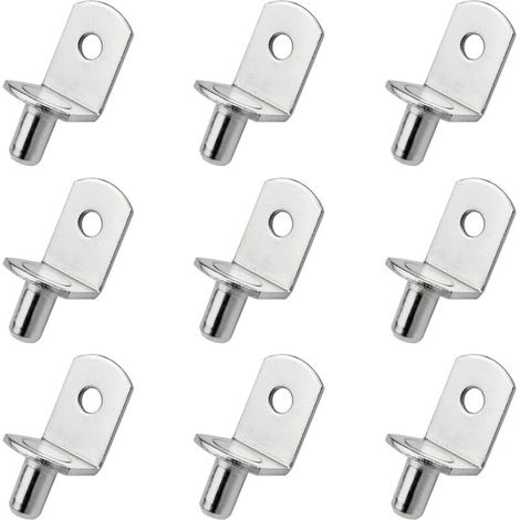 30 Stück Regalstützklammern aus Metall, Regalstützstifte für Regale, L-förmige Stützhalterung für Holz- oder Glasschränke, Schränke, Bücherregale (6 mm)