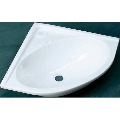 Vasque à encastrer blanche d'angle 330x330x115mm – Plastique robuste – Optimisée pour espaces restreints – Pour caravane et camping-car