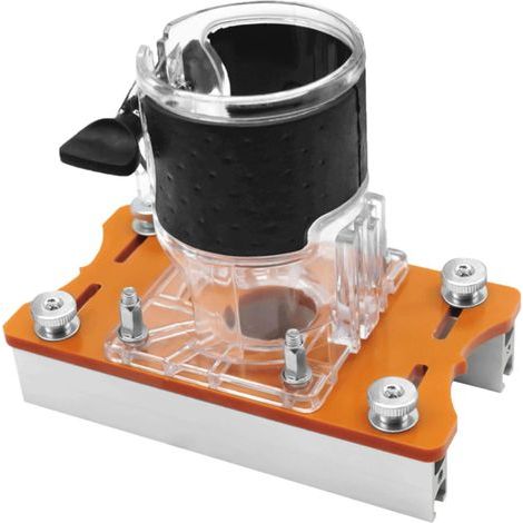Support de fraise à bois 2 en 1 avec fixation invisible, support de fraise à main compact pour le travail du bois, idéal pour la finition de surfaces dans les meubles et placards. (1/5)