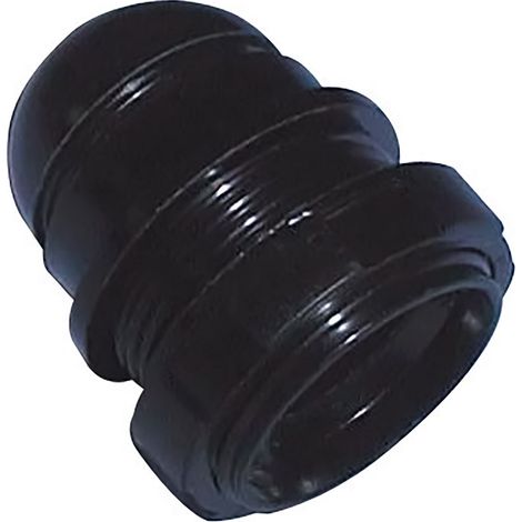 Douille E27 collerette simple bague noire