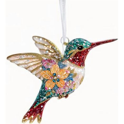 Guirlande De Perles En Acrylique - Ornements De Noël En Forme De Colibri - Décoration Pour Arbre De Noël Et Fenêtre - Lot De 6 (1/2)