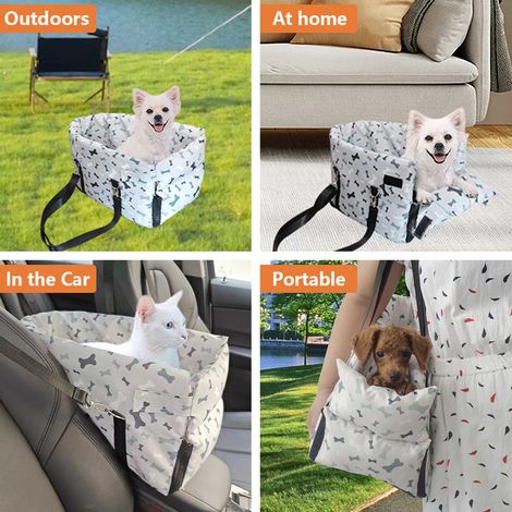 Siège de voiture pour animaux de compagnie, lit pour chien, conception étanche, accoudoirs, nid pour petits chiens, sécurité anti-salissure avant pour chats et dans les voitures, anti-rayures, install (1/5)