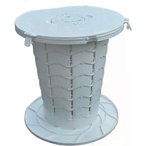 Toilettes de voyage portables rétractables, tabouret pliable pour la pêche et le camping en plein air, blanc ordinaire (1/2)