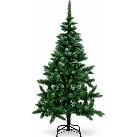 Albero di Natale 150cm con 350 Rami Folto Punte Innevate Decorazione Natalizia (1/5)