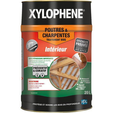 Xylophene traitement poutres et charpentes sans odeur Conditionnement: 20L