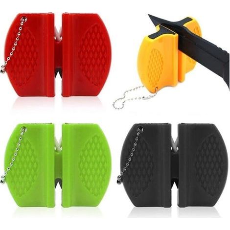 Set di 4 affilacoltelli portatili da cucina, mini affilacoltelli spessi e sottili, ideali per campeggio, alpinismo o barbecue all'aperto. (1/5)