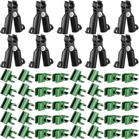 50 pièces de clips de connexion réglables pour treillis de plantes, en plastique pour jardin. (1/5)