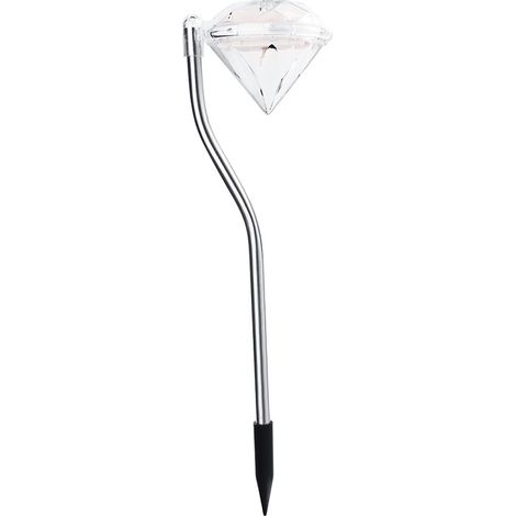 4 X lampes solaires LED de jardin à couleur changeante lampes solaires en diamant pour jardin, Patio, cour, parterre de fleurs, fêtes (1/5)