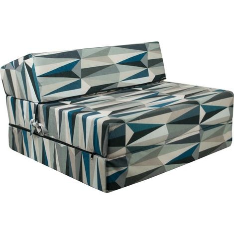 Colchón plegable - Funda lavable - 200cm x 90cm x 15cm - Moderno
