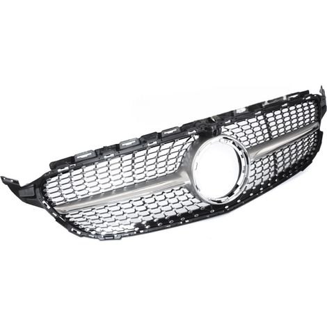 Grille calandre Mercedes classe C W205 de 2018 a 2021 Look Diamant Silver Chrome-42693065 (1/4)
