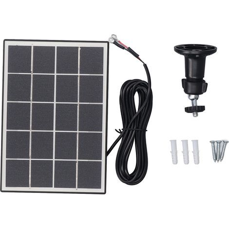 Panneau solaire 3 W 5 V Chargeur de panneau solaire en silicium monocristallin efficace professionnel pour caméra de sécurité extérieure Noir,DUBUNS (1/5)
