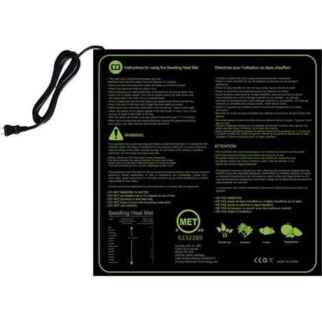 Tapis chauffant, Tapis chauffant pour semis avec thermostat et sonde NTC, Étanche IP67, 30 Watts, Idéal pour les plantations d'intérieur, Brassage à domicile, et les fermentations de bricolage,50cm52c (1/5)