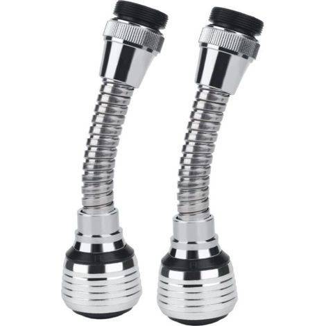 2 Pièces Rallonge De Robinet De Cuisine,Adaptateur D'extension De Robinet Flexible 360°, Cuisine Rallonge Robinet Cuisine Robinet Pivotant De Pulvérisateur Embout De Convient Pour La Cuisine (1/4)