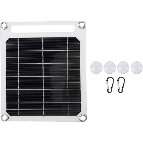 Panneau solaire miniature 6W 5V silicium monocristallin USB Type C DC multi-interface pour vélo téléphone ventilateur camping extérieur (1/5)