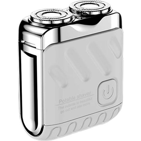 Rasoir électrique MINI Classic - Portable, rechargeable et étanche pour hommes et femmes - Blanc (1/5)