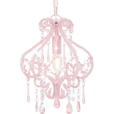 Plafonnier rond moderne couleur rose design élégance salon chambre 24 x 32 cm en métal rose