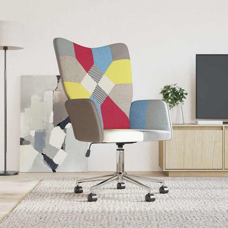 vidaXL Chaise de relaxation Patchwork Tissu (1/5)