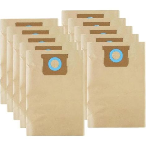 Convient pour 10 paquets de sacs à poussière Dewalt DXVA19-4101 (sacs d'aspirateur, sacs en papier). - Crezuo (1/4)