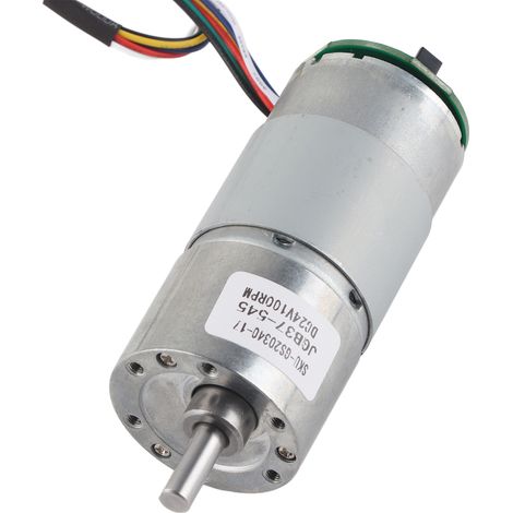 Großer Torsionsgetriebemotor mit Encoder, 12/24 V, Drehzahlreduzierungsmotor (24 V, 100 U/min) (1/5)