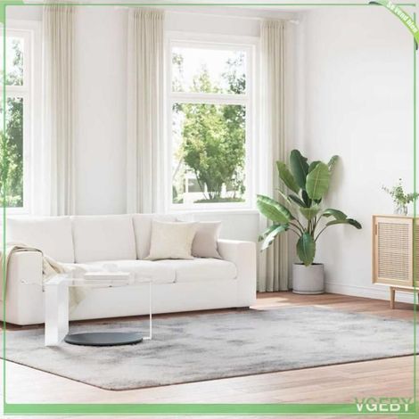4102860 Tapis shaggy à poils longs NAVARRA gris argenté 240x340 cm (1/5)