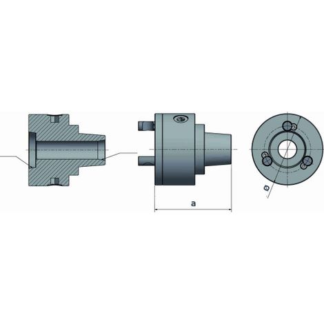 Plato para pinza portapinzas 5C - Camlock 6 OPTIMUM (1/3)
