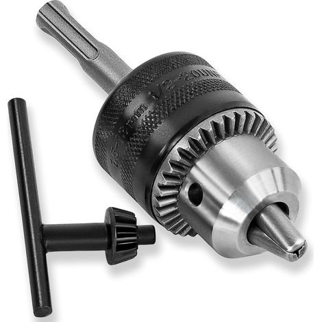 Adaptateur SDS-Plus Mandrin Perceuse 13 mm 1/2-20 UNF avec et Clé de Serrage (1/5)