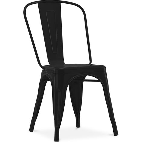 Dining Chair - Industrial Design - Steel - New Edition - Stylix Black