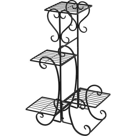 5. Stock Metall-Pflanzenständer, Eisen-Kunst-Blumentopf-Halter，Modernes Metall-Display-Topfregal,Rostfreier Blumentopf-Ständer Dekorativer Pflanzenhalter (1/5)