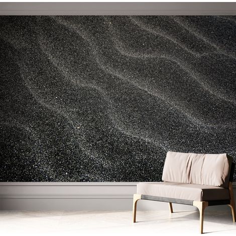 Papier peint autocollant avec imprimé décoratif pour salon et chambre à coucher Installation facile Vagues de sable 312x219 cm (1/5)