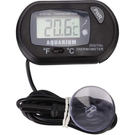 -50 ∽ 70 ℃ Thermomètre numérique LCD Thermomètre d'eau pour Aquarium Reptile Terrarium Jauge de température pour réfrigérateur de réservoir de Poissons de Terrarium de Reptiles de véhicules (1/5)