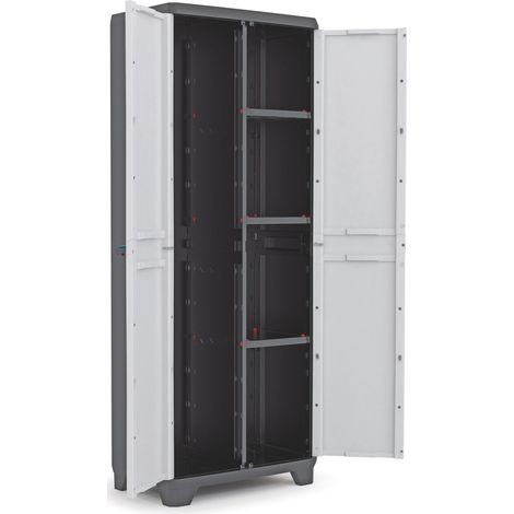 Keter armadio portascope linear cm. 68x39x173 h col. grigio/nero - Keter
