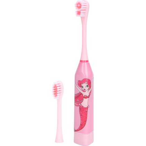 Brosse à dents électrique pour enfants, motif dessin animé adorable, pour une hygiène bucco-dentaire optimale (rose)