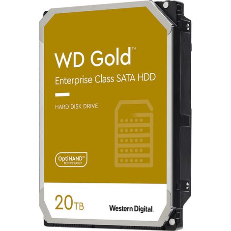 Western Digital Gold CMR (3,5'', 20 TB, 512 MB, 7200 RPM, SATA)
