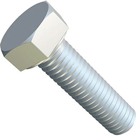M8x20 boulons à tête hexagonale, Boulons hexagonaux, vis à capuchon adaptées aux construction métallique, machines, automobiles, bricolage acier zingué classe 8.8 DIN933 8mm x 20mm (25 pack) (1/4)