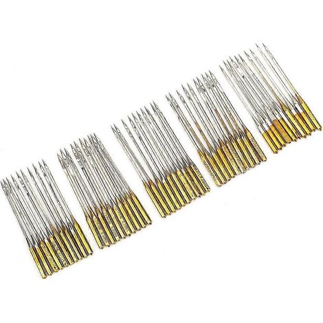 Lot de 5 aiguilles pour machine à coudre électrique, pièces détachées pour machine à coudre domestique, compatibles avec les machines SINGER.