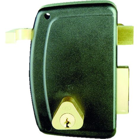 Serrure en applique verticale à tirage MATCH à cylindre rond droite - JPM