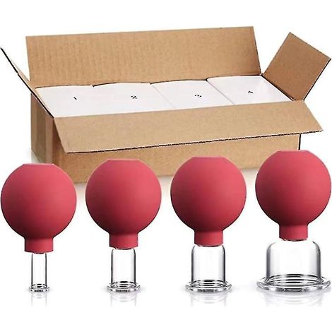 Set mit Gesichtsmassage-Saugnäpfen, Vakuum-Saugnäpfen, Glas-Massage-Saugnäpfen für den Heimgebrauch. (1/4)