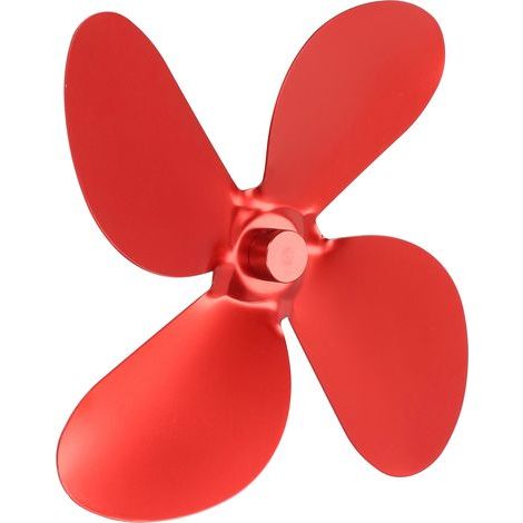 Ventilateur de tirage pour poêle à bois, 4 pales en aluminium avec kit de fixation inclus