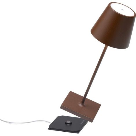 Lampe De Table Led Poldina Pro Mini Corten, Rechargeable Et Dimmable Avec Une Autonomie Allant Jusqu'À 12 Heures (1/2)