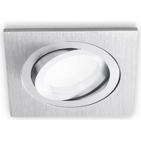 Faretto incasso gea led zenit q gfa040 gu10 ip20 orientabile spot quadrato (1/5)
