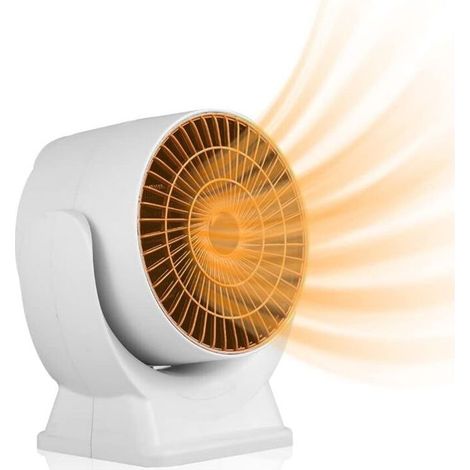 Mini Radiateur 800 W, Mini Radiateur Soufflant à Économie dÉnergie avec Chauffage Rapide de 3 S, Chauffage dAppoint Economique Silencieux, Petit Chauffage dAppoint avec Thermostat Bureau (1/5)